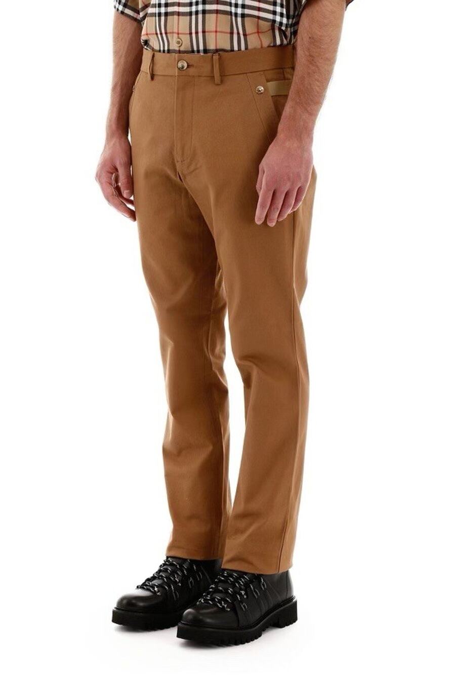 NWT Burberry London Warm Walnut Brown Icon Strap Trousers 48EU/32US $550.00